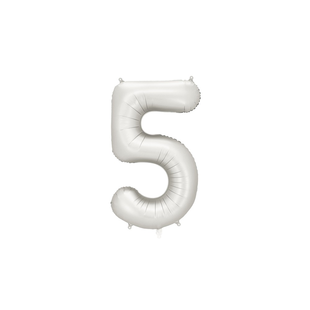 Ballon en aluminium Chiffre ''5'', 86cm, argent