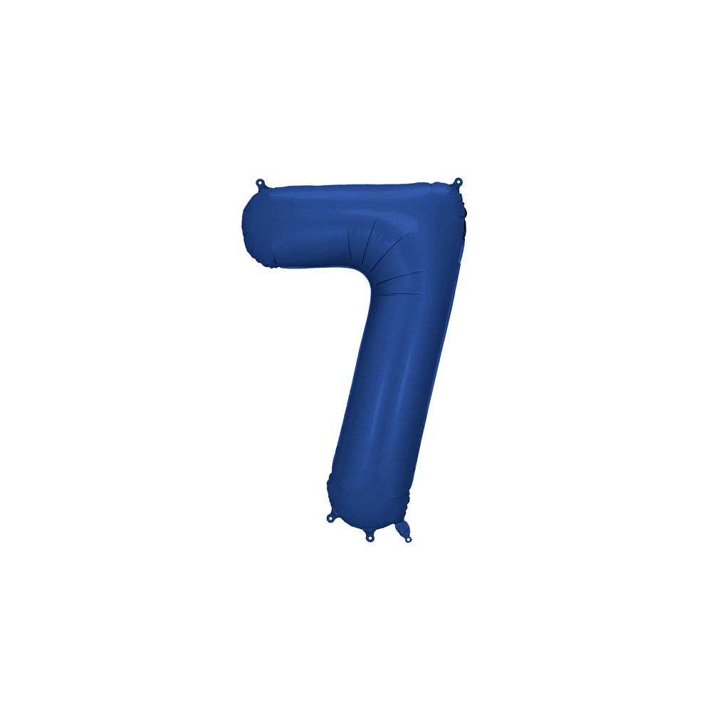 Ballon en aluminium Chiffre '7', 86cm, marine