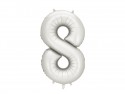 Ballon en aluminium Chiffre ''8'', 86cm, argent