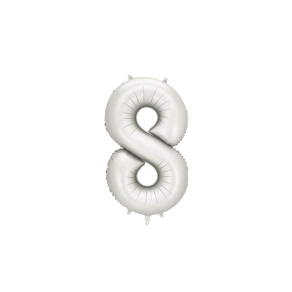 Ballon en aluminium Chiffre ''8'', 86cm, argent