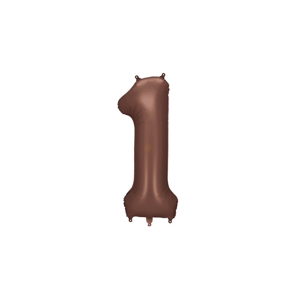 Ballon en aluminium Chiffre '1', 86cm, moka