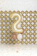 Ballon en aluminium Chiffre '2', 86cm, doré