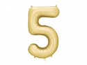 Ballon en aluminium Chiffre '5', 86cm, doré