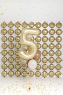 Ballon en aluminium Chiffre '5', 86cm, doré