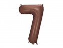 Ballon en aluminium Chiffre '7', 86cm, moka
