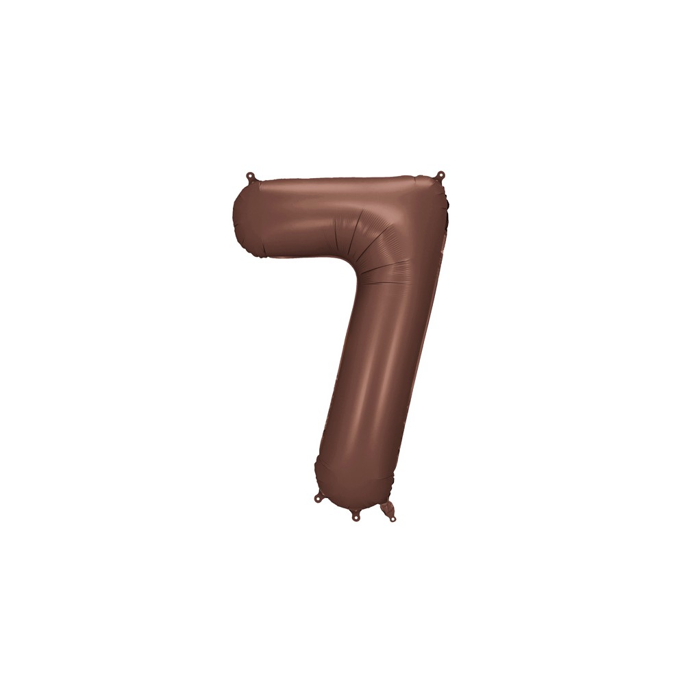 Ballon en aluminium Chiffre '7', 86cm, moka