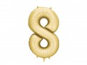 Ballon en aluminium Chiffre '8', 86cm, doré