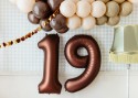 Ballon en aluminium Chiffre '9', 86cm, moka