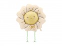 Ballon en aluminium Fleur, 104x104 cm, beige clair