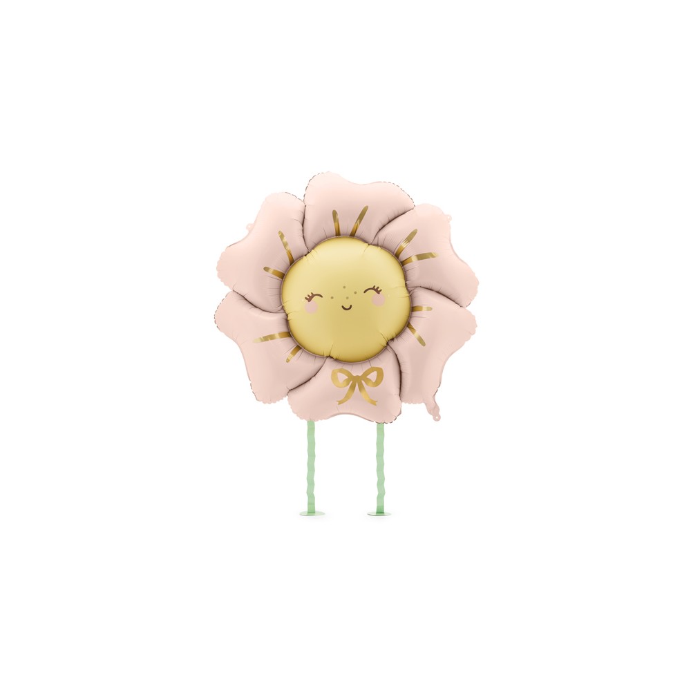 Ballon en aluminium Fleur, 104x104 cm, rose vif