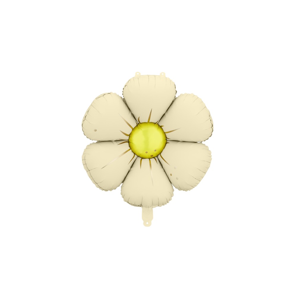 Ballons en aluminium pour guirlandes Marguerites, diamètre 65 cm, crème