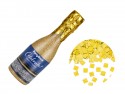 Canon à confettis bouteille avec confettis, 20,5 cm, or