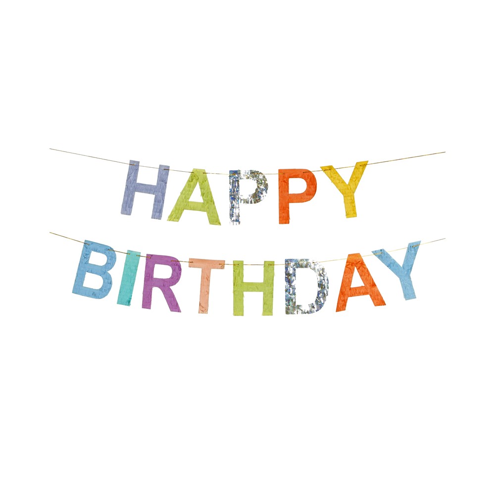 Bannière Happy Birthday, 2,2 m, mix