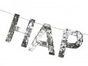 Bannière Happy Birthday, 2,2 m, argent