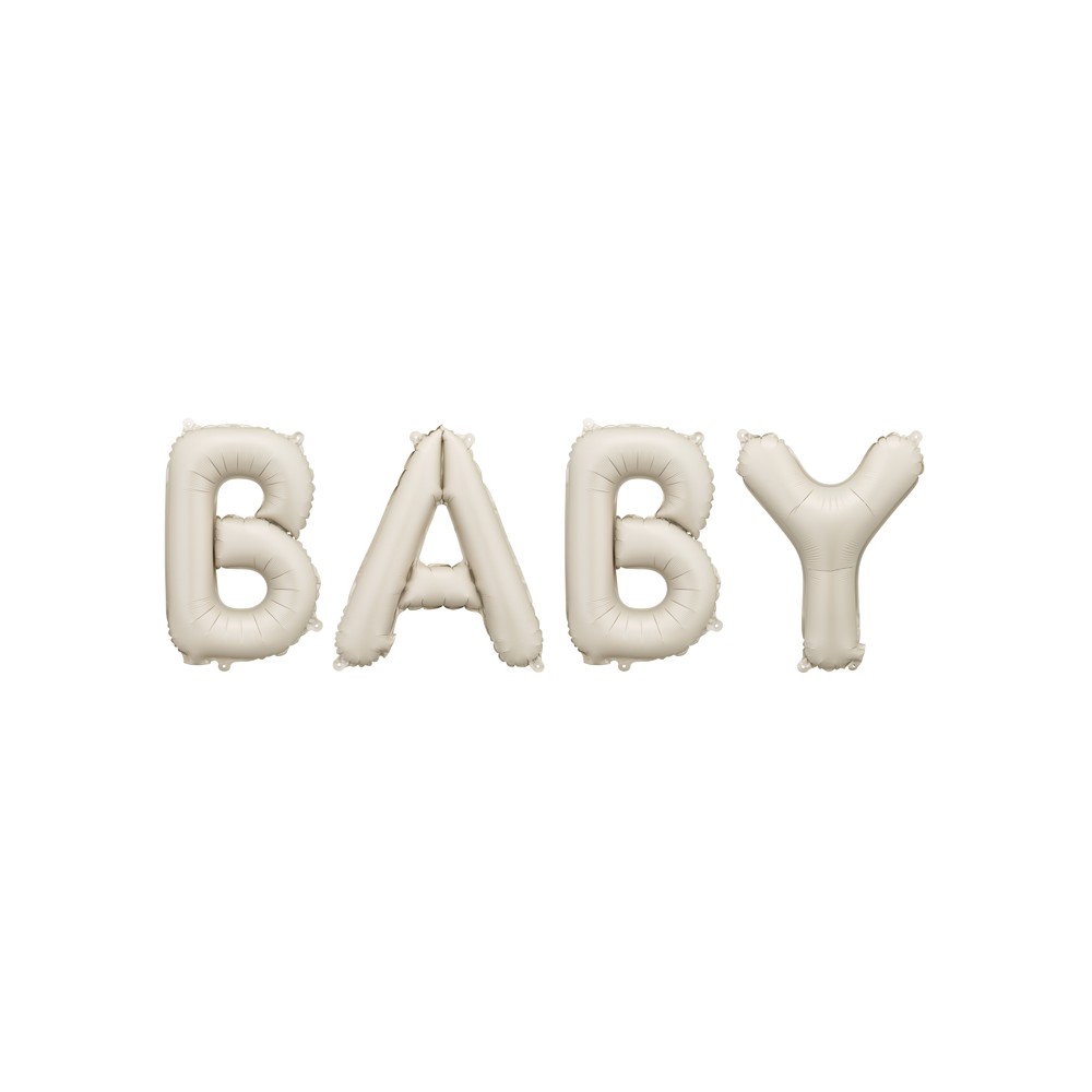 Ballon en aluminium Baby, 140x43 cm, beige