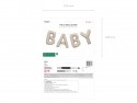 Ballon en aluminium Baby, 140x43 cm, beige