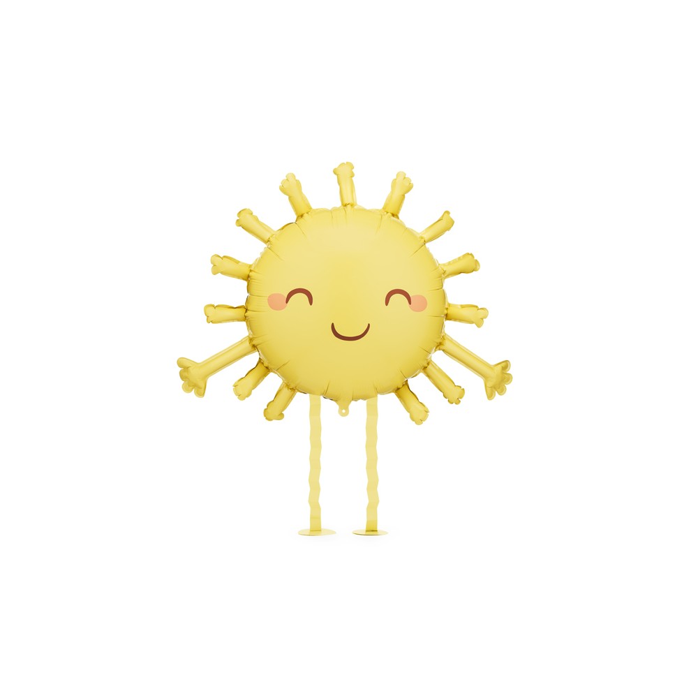 Ballon en aluminium Soleil, 91x77 cm, jaune