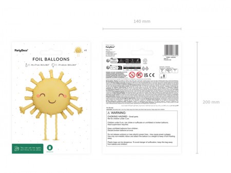 Ballon en aluminium Soleil,...