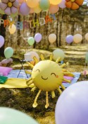 Ballon en aluminium Soleil, 91x77 cm, jaune