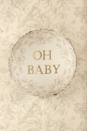 Ballon en aluminium disque ''Oh Baby'', 35x35 cm, mix