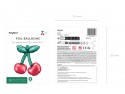 Ballons en aluminium Cerises pour guirlandes, 28x31 cm, mix