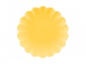 Assiettes en plastique Volant, 22 x 22 cm, jaune
