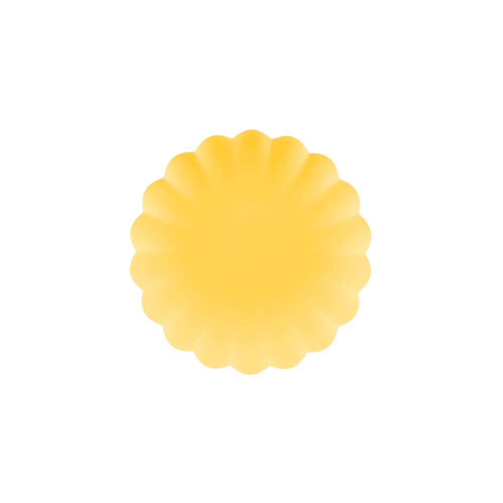 Assiettes en plastique Volant, 22 x 22 cm, jaune