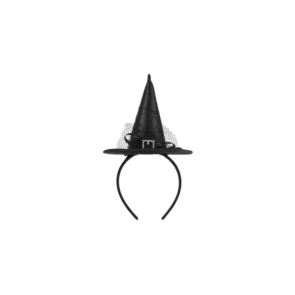 Serre-tête Chapeau de Sorcière, 17x28cm, noir