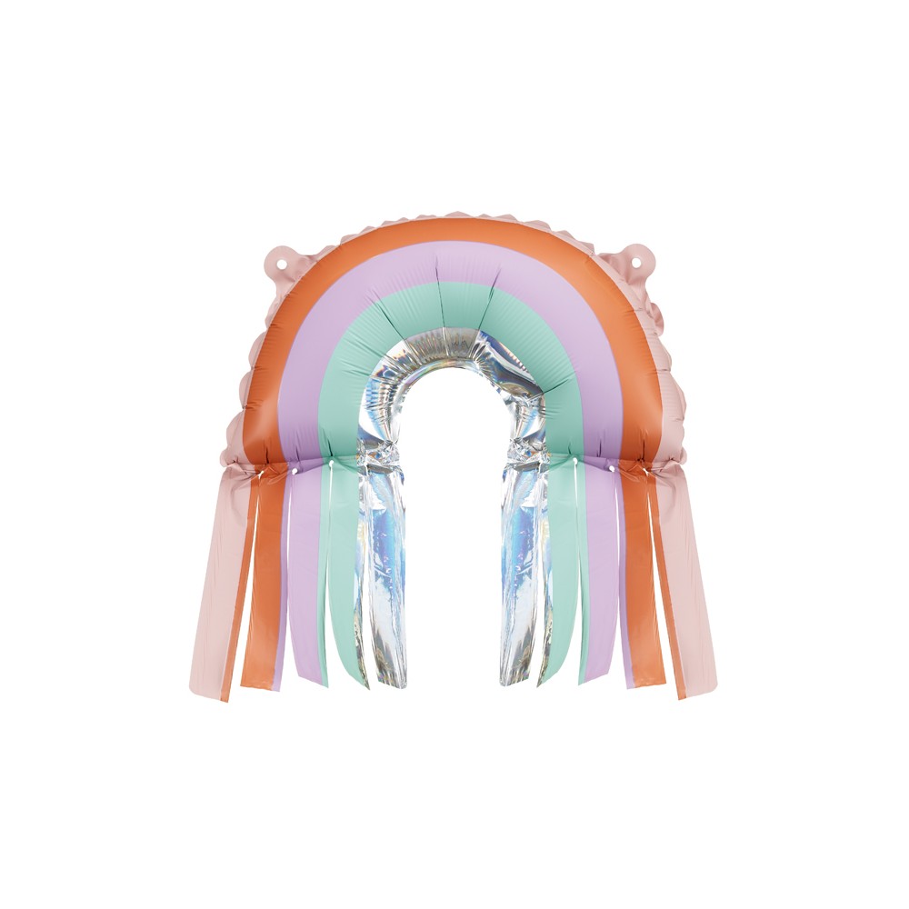 Ballons en aluminium Arc-en-ciel à franges, 38x41 cm, mix.