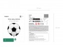 Ballon en aluminium Ballon de football, 35x35 cm, mix.