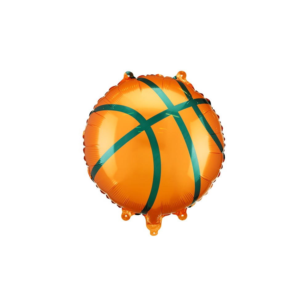 Ballon en aluminium Basketball, 35x35 cm, mix.