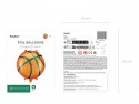 Ballon en aluminium Basketball, 35x35 cm, mix.