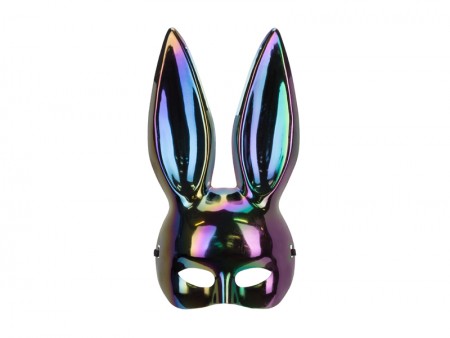 Masque Lapin, 16.5x34cm, noir