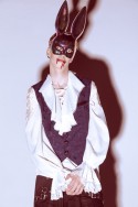 Masque Lapin, 16.5x34cm, noir