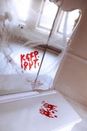 Autocollants en gel pour fenêtre Keep Out, rouge