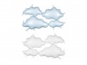 Ballon en aluminium arrière-plan recto-verso Nuages, 99x52 cm, blanc-bleu clair\t