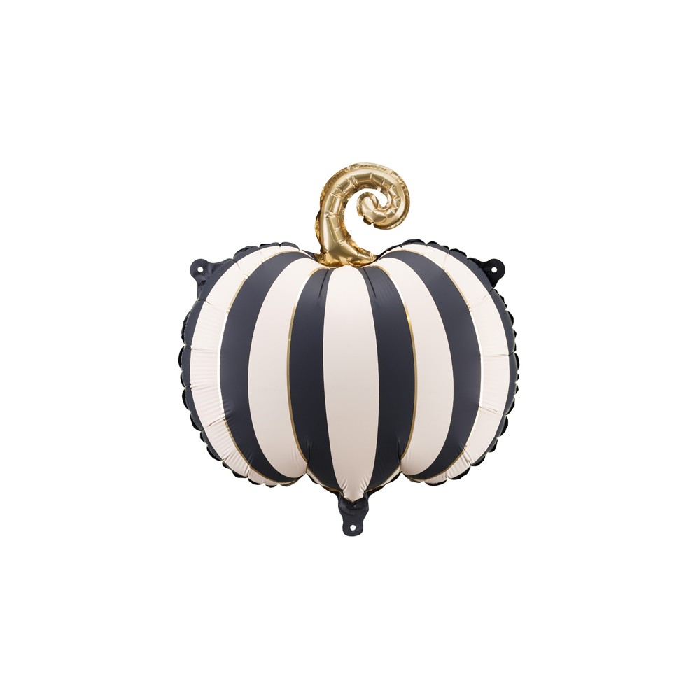 Ballon en aluminium Citrouille rayée, 39x38 cm, mix
