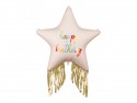 Ballon en aluminium Étoile à franges ''Happy Birthday'', 72x72 cm, mix