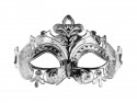Masque de carnaval, 17x9 cm, argent