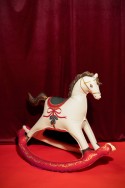 Ballon en aluminium Cheval à bascule de Noël, 118x104 cm, mix