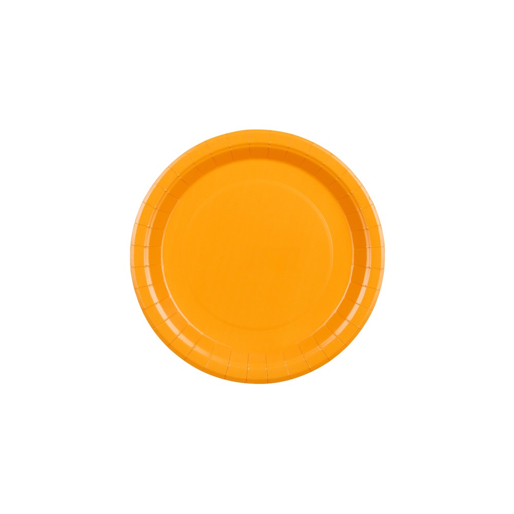 Assiettes en papier, orange clair, 23 cm