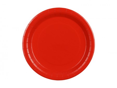 Assiettes en papier, rouge,...