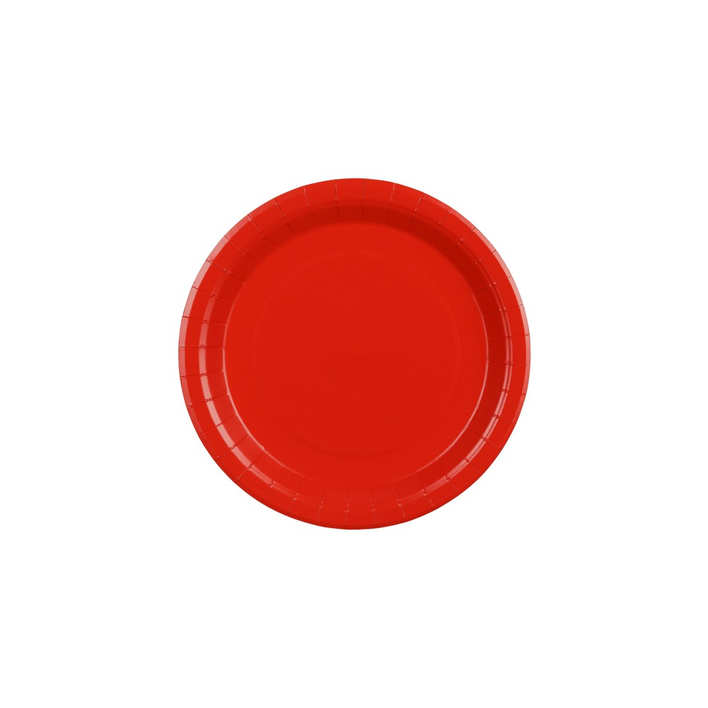 Assiettes en papier, rouge, 23 cm