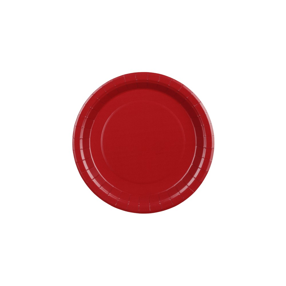 Assiettes en papier, rouge foncé, 23 cm