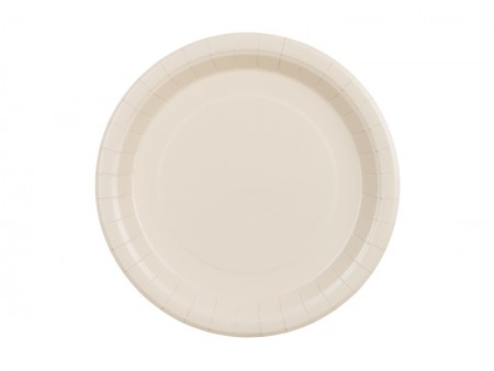 Assiettes en papier, beige,...