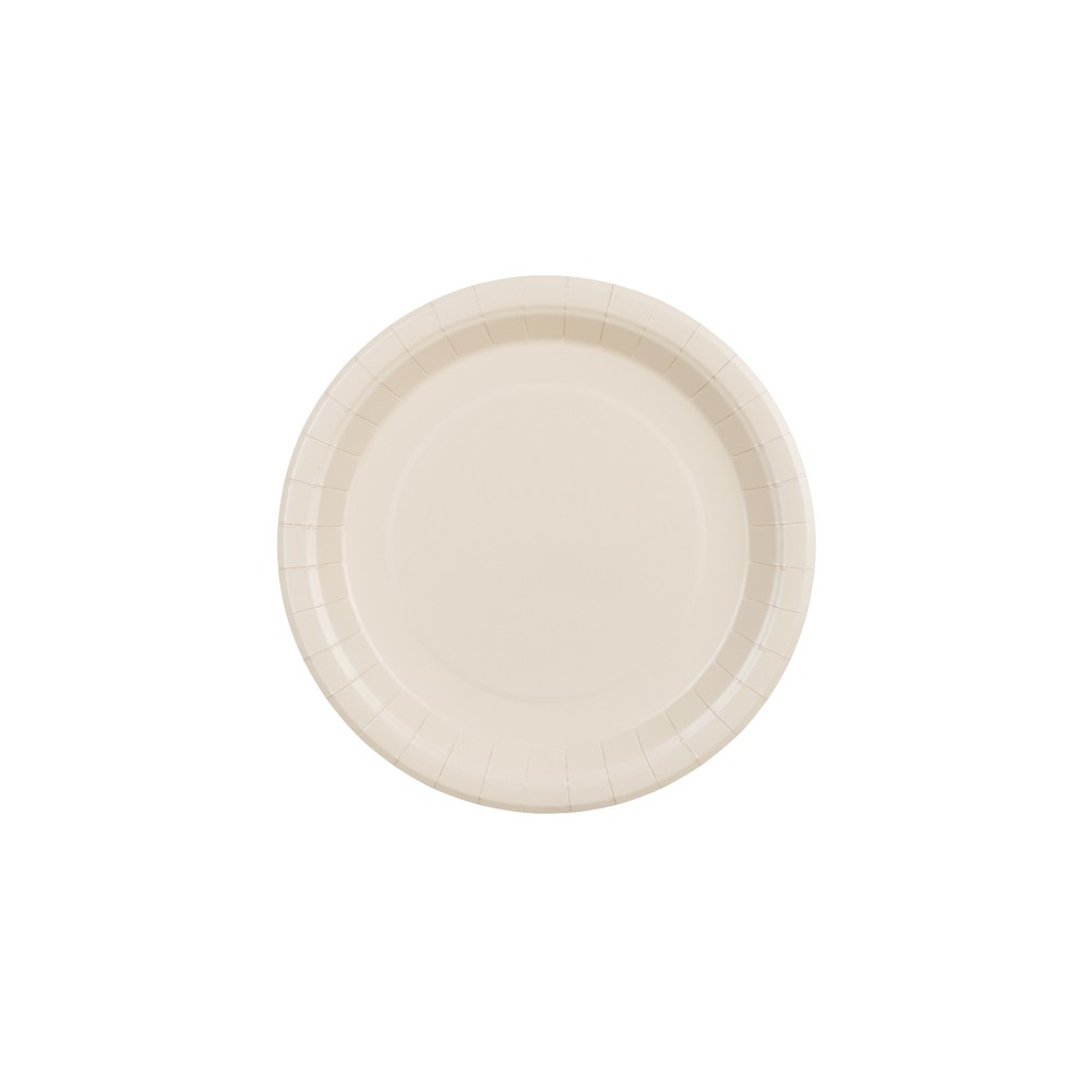 Assiettes en papier, beige, 23 cm