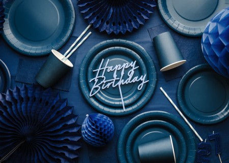 Assiettes en papier, bleu...