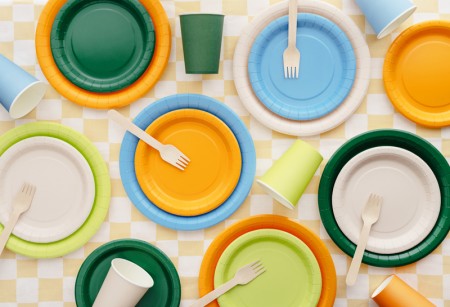 Assiettes en papier, vert...