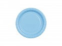 Assiettes en papier, bleu clair, 18 cm