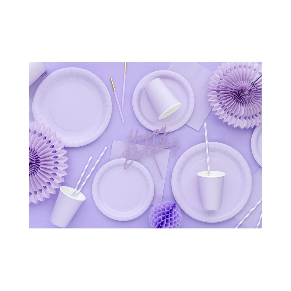 Assiettes en papier, lavande, 18 cm
